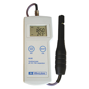 มิเตอร์วัดค่าทางเคมี PH, EC, TDS, CON Chemistry Testing Meter รุ่น MI-805 มิเตอร์วัดค่าทางเคมี PH, EC, TDS, CON Chemistry Testing Meter รุ่น MI-805