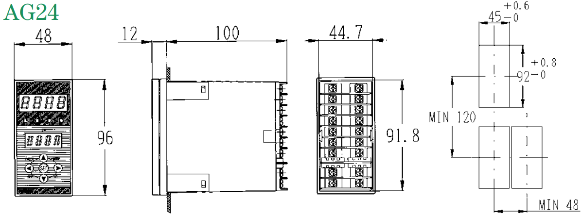 เครื่องควบคุมอุณหภูมิแบบดิจิตอล Digital Temperature Controller รุ่น AG24L