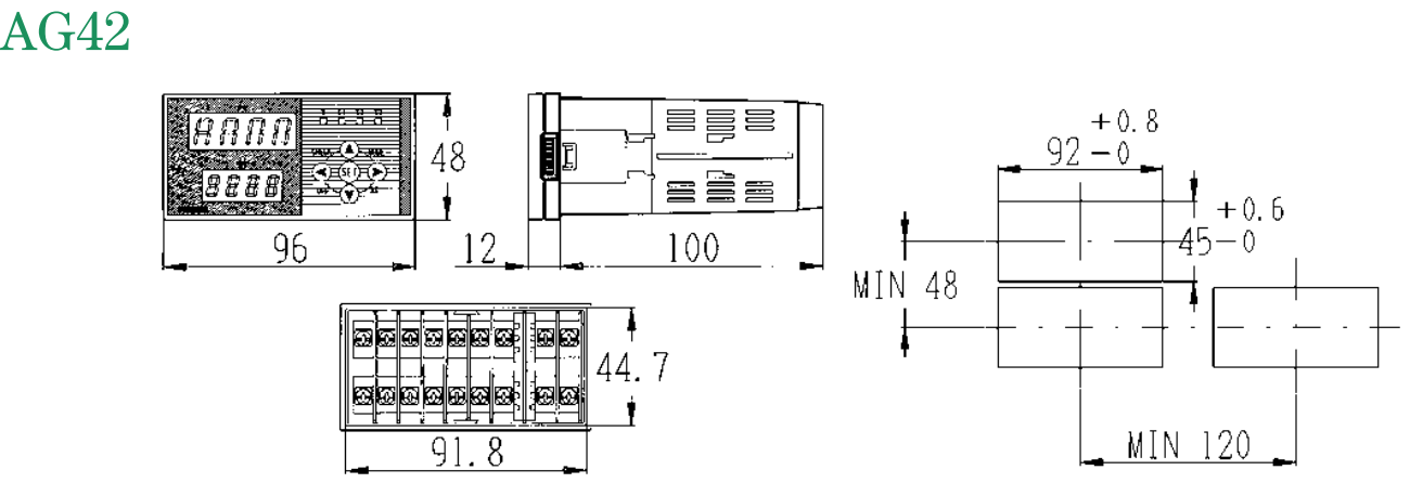 เครื่องควบคุมอุณหภูมิแบบดิจิตอล Digital Temperature Controller รุ่น AG42L