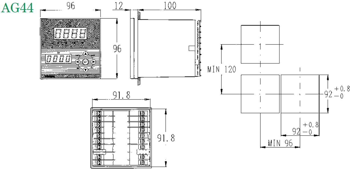 เครื่องควบคุมอุณหภูมิแบบดิจิตอล Digital Temperature Controller รุ่น AG44L