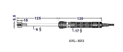 หัววัดอุณหภูมิสำหรับเทอร์โมมิเตอร์แบบพกพา Hand held Temperature Probe รุ่น SPL-HP2