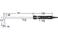 หัววัดอุณหภูมิสำหรับเทอร์โมมิเตอร์แบบพกพา Hand Held Temperature Probe รุ่น SPL-HP3S