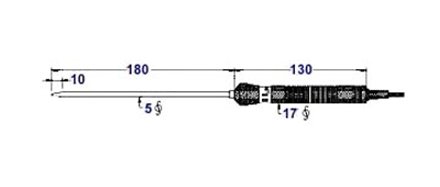 หัววัดอุณหภูมิสำหรับเทอร์โมมิเตอร์แบบพกพา Hand held Temperature Probe รุ่น SPL-HP4