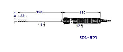 หัววัดอุณหภูมิสำหรับเทอร์โมมิเตอร์แบบพกพา Hand held Temperature Probe รุ่น SPL-HP7